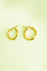 Wavy Silver Sharnel Earrings, Sterling Wavy Hoops / Circle Wavy Earrings / Silver Snap Post / Shiny Hoops / 925 Sterling Silver