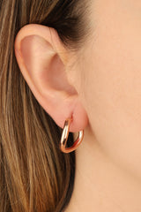 Wavy Silver Sharnel Earrings, Sterling Wavy Hoops / Circle Wavy Earrings / Silver Snap Post / Shiny Hoops / 925 Sterling Silver