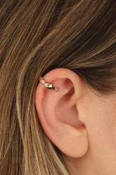 أقراط أذن فضية خالية من حجر الثعبان