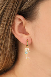 أقراط فرس البحر الفضية