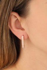 Safety Pin Model Silver Earring