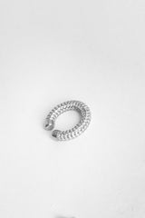All Stone Cartilage Silver Earrings