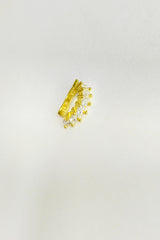 قرط غضروفي فضي مع حجر باغيت أبيض