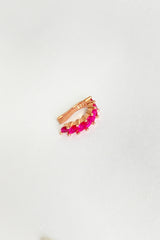 قرط غضروفي فضي من حجر الياقوت الباجيت