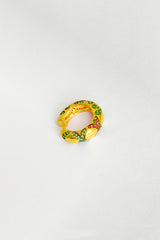 أقراط غضروف فضية مرصعة بأحجار الزركون الملونة