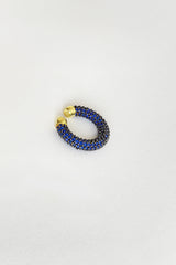 All Navy Blue Stone Silver Cartilage Earrings