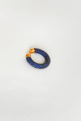 All Navy Blue Stone Silver Cartilage Earrings