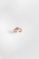 أقراط فضية على شكل غضروف العين