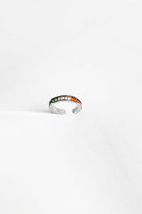 Colored Stone Silver Cartilage Earrings