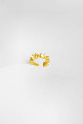 Spiked Stone Silver Cartilage Earrings