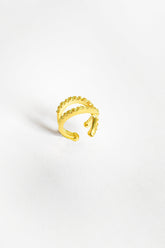 White Stone Cross Silver Cartilage Earrings