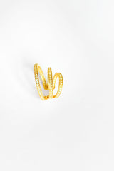 أقراط غضروفية ثلاثية من الفضة