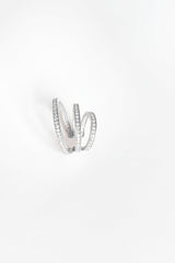 أقراط غضروفية ثلاثية من الفضة