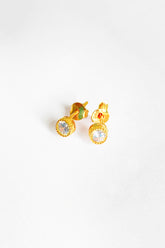Single Stone Small Round Earrings