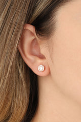 أقراط فضية من الحجر الأبيض