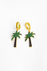 Silver Palm Tree Earrings