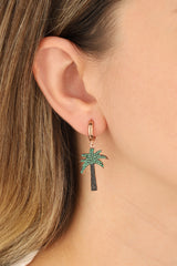 Silver Palm Tree Earrings