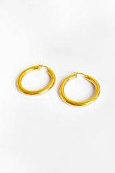 Big Sharnel Sterling Silver Earrings