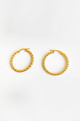 Medium Auger Sterling Silver Earrings