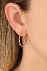 أقراط فضة إسترلينية متوسطة الحجم