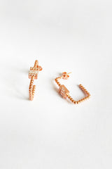 Baguette Stone Rectangular Silver Earring