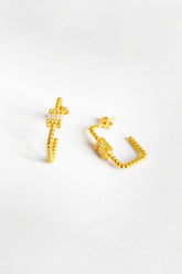 Baguette Stone Rectangular Silver Earring