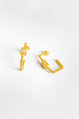 Baguette Stone Rectangular Silver Earring