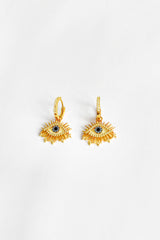 Colorful Eye Silver Earrings