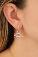 Colorful Eye Silver Earrings