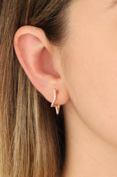 أقراط من الفضة الإسترلينية بتصميم نجمة مجوفة