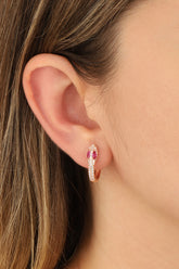 أقراط فضية على شكل ثعبان من حجر المرجان