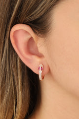 Coral Stone Eyed Snake Silver Earrings