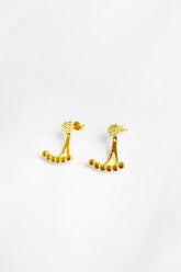 Silver White Stone Earrings