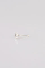 قرط أنف فضي مرصع بالأحجار البيضاء