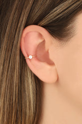 أقراط غضروفية فضية ملتوية