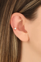 أقراط غضروفية فضية ملتوية