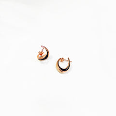 Colorful Enameled Silver Curved Earrings