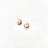 Colorful Enameled Silver Curved Earrings