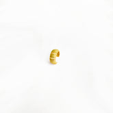 Thick Stone Silver Ear Cuff Earrings