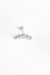 Zircon Stone Tragus Silver Cartilage Earring