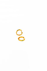 Green Baguette Single Stone Octagonal Silver Earring