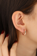 Green Baguette Single Stone Octagonal Silver Earring