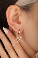 أقراط فضية مرصعة بزهرة الأقحوان، أقراط متدلية معاصرة من الفضة الإسترلينية على شكل زهرة الأقحوان