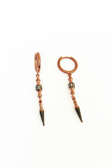 أقراط فضية متدلية من الحجر، أقراط طويلة بخيوط