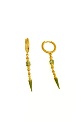 أقراط فضية متدلية من الحجر، أقراط طويلة بخيوط