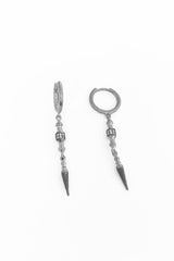 أقراط فضية متدلية من الحجر، أقراط طويلة بخيوط