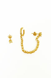 Sterling Silver Chain Earrings with Cartilage Insert