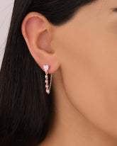 أقراط سلسلة، أقراط زركونيا مكعبة، أقراط سلسلة قلب، أقراط سلسلة متدلية