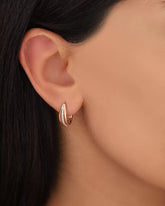 أقراط دائرية مرصعة بالزركونيوم • هدايا لها • هدية لصديقتك المفضلة