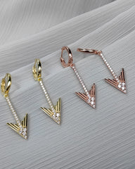 Arrow Earrings CZ Everyday Arrow Earrings Gift for Women